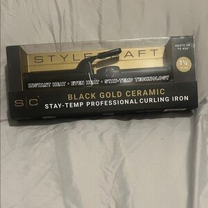 StyleCraft Black Gold Ceramic Curling Iron